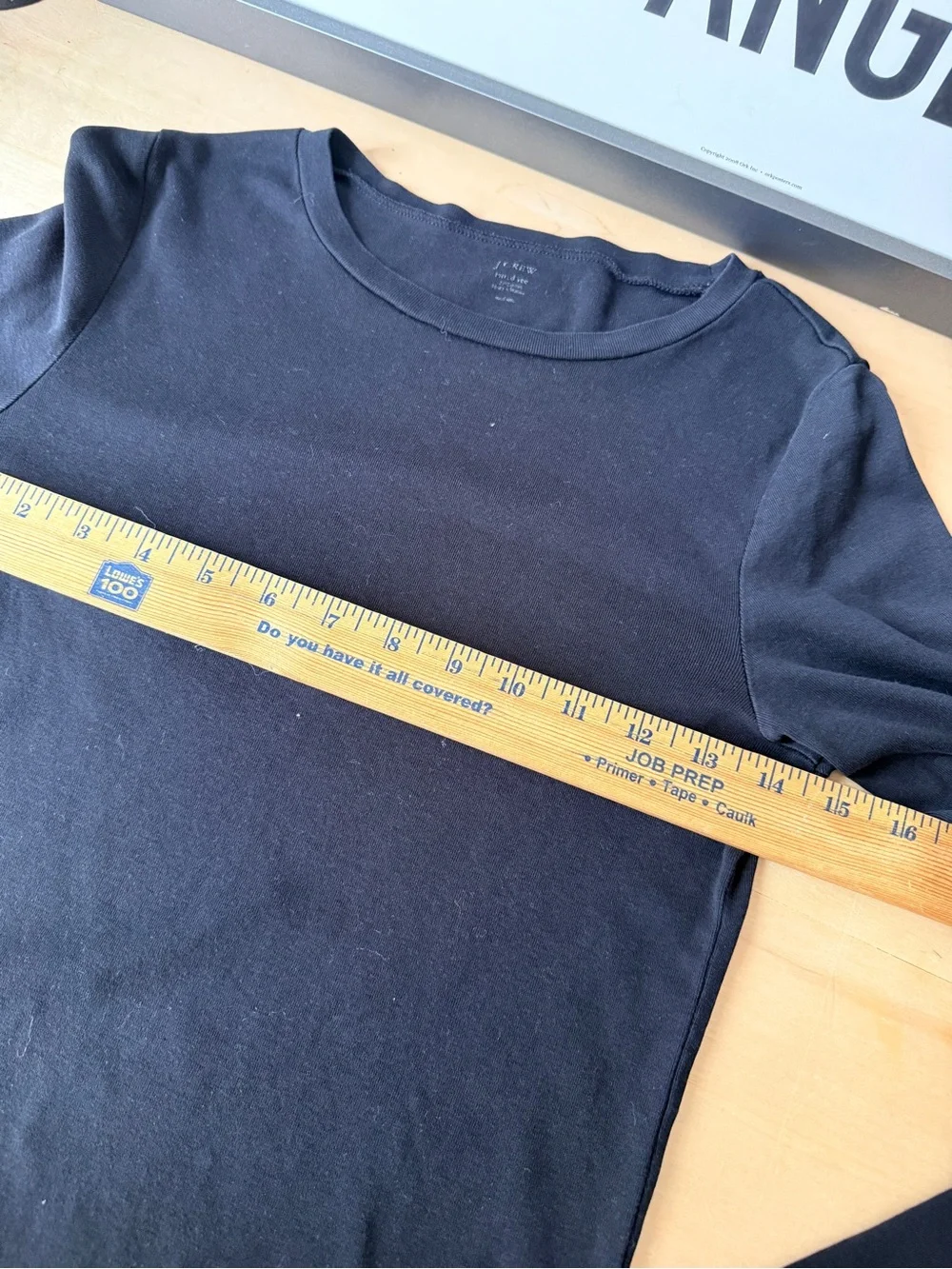 J. Crew Classic Black fitted Long Sleeve Tee - Medium